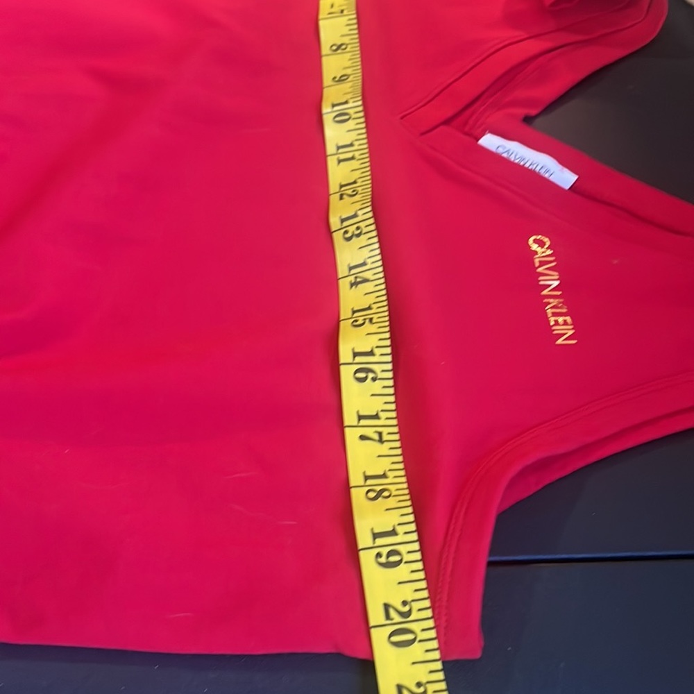 Calvin Klein red,sleeveless,jumper, shorts,V neck,Elastic, tie waist,New - Picture 5 of 14